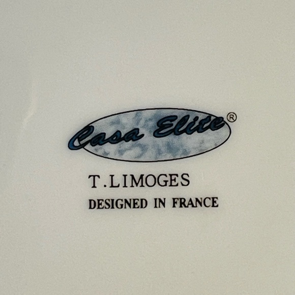 Vintage 1990’s 💙 T Limoges Cake Plate Set - 1 cake plate + 6 Dessert Plates NEW - Picture 4 of 8